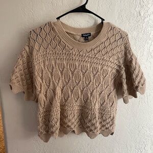 Short Sleeve Knit Sweater